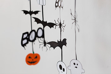 Image showing halloween party paper decorations