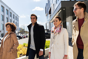 Image showing international group of people on city street