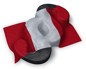 Image showing flag of peru and paragraph symbol - 3d illustration