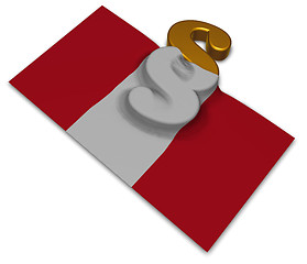 Image showing flag of peru and paragraph symbol - 3d illustration