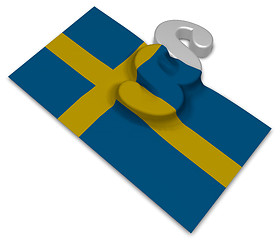 Image showing paragraph symbol and flag of sweden - 3d rendering