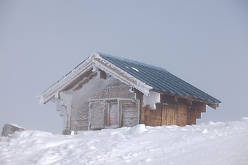 Image showing Frosty winter hut