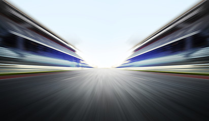 Image showing motion blure background with road 
