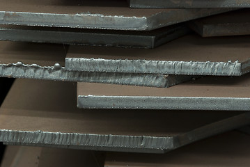 Image showing Close-up of steel plates