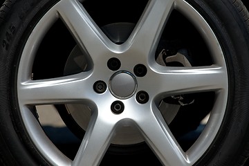 Image showing Wheel of a car