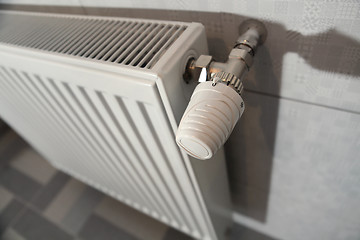 Image showing white heating radiator 