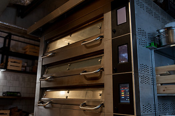 Image showing bread oven at bakery kitchen