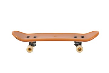Image showing Mini skateboard on white