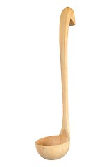 Image showing Wooden ladle on white
