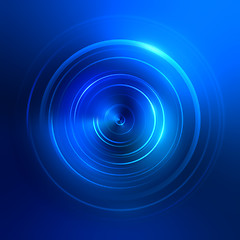 Image showing blue light circles background