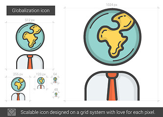 Image showing Globalization line icon.