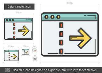 Image showing Data transfer line icon.