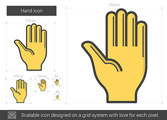 Image showing Hand line icon.