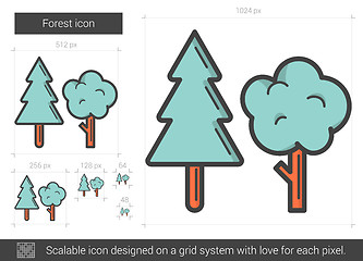 Image showing Forest line icon.