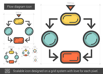 Image showing Flow diagram line icon.