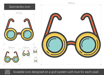 Image showing Spectacles line icon.