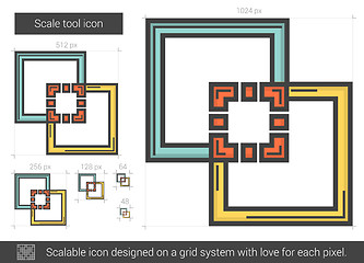 Image showing Scale tool line icon.