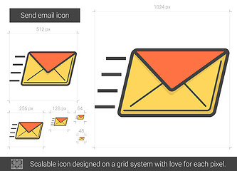 Image showing Send email line icon.