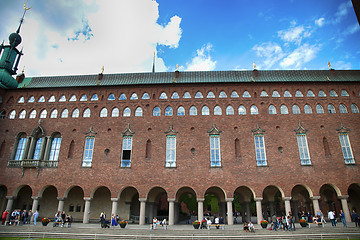 Image showing STOCKHOLM, SWEDEN - AUGUST 20, 2016: Tourists walk and visit Sto