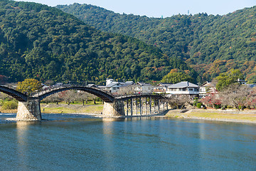 Image showing Traditional Kintai Bridge in Japan