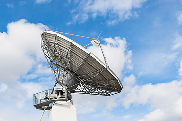 Image showing Parabolic satellite antenna for wireless data transfer