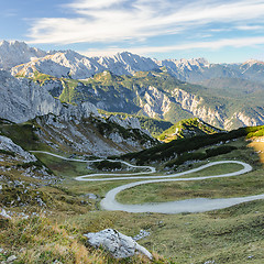 Image showing Mountain hiking pathway in Bavarian Alps