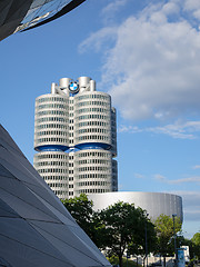 Image showing New four-cylinder tower of modern BMW Headquarters