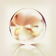 Image showing Chrome Ball. 3d render. Vintage style