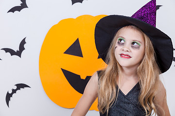 Image showing Happy  girl on Halloween party