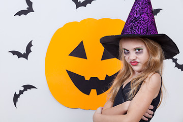 Image showing Happy  girl on Halloween party