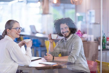 Image showing startup Business team Working With laptop in creative office