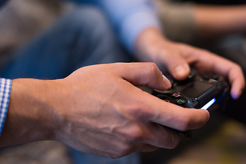 Image showing startup Office Workers Playing computer games