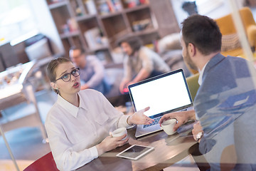 Image showing startup Business team Working With laptop in creative office