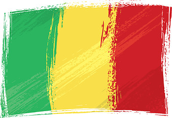 Image showing Grunge Mali flag