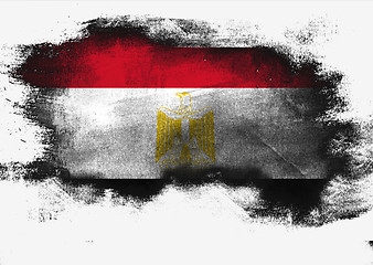 Image showing Egypt flag painted with brush