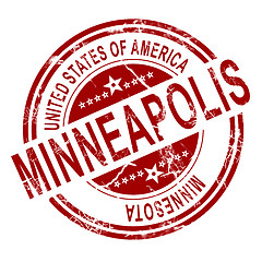 Image showing Minneapolis stamp with white background