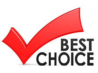 Image showing Best choice word with red check mark