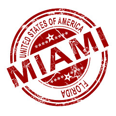 Image showing Miami stamp with white background