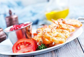 Image showing fried shrimps