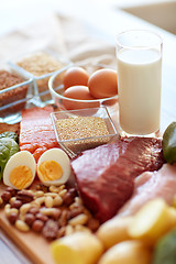 Image showing natural protein food on table