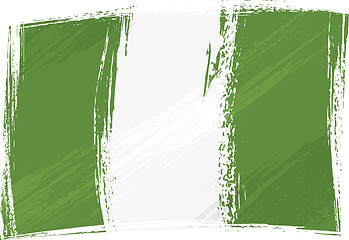 Image showing Grunge Nigeria flag