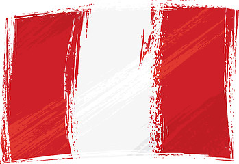 Image showing Grunge Peru flag