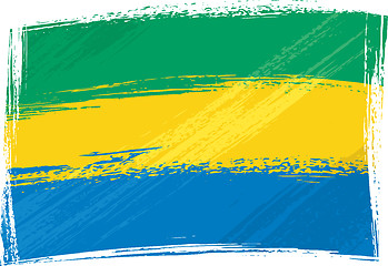 Image showing Grunge Gabon flag
