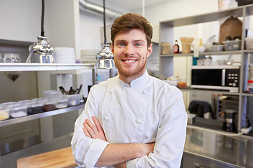 Image showing happy male chef cook at restaurant kitchen