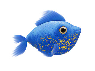 Image showing blue comic fish