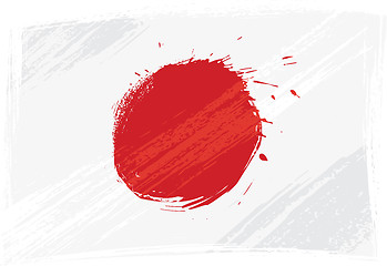 Image showing Grunge Japan flag