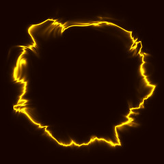 Image showing yellow energy ring background