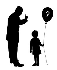 Image showing Father scolds Child does not understand