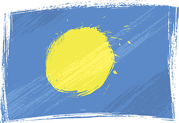 Image showing Grunge Palau flag