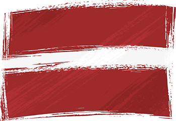 Image showing Grunge Latvia flag